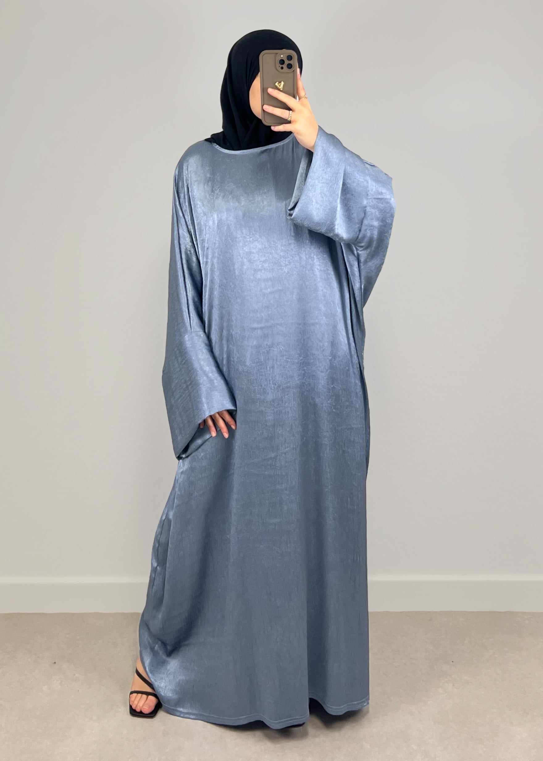 Schimmernde Abaya Blau