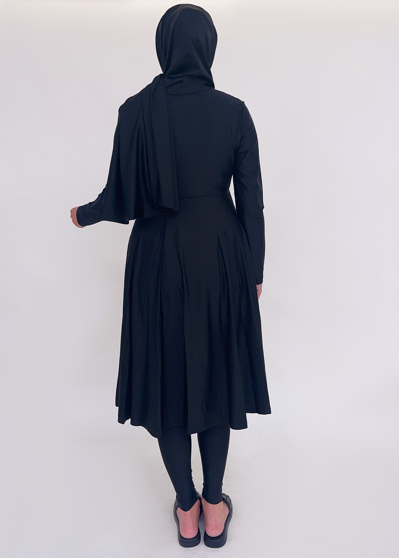 Burkini mit Reißverschluss Schwarz los