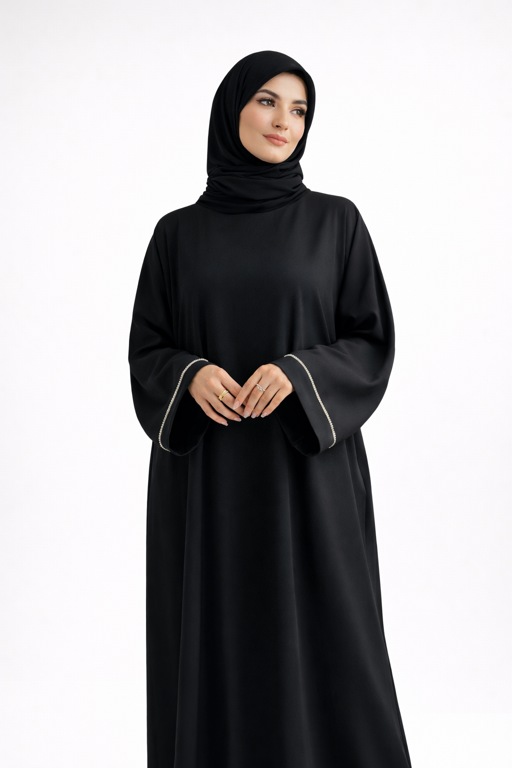 Basic Abaya mit Strass-Details
