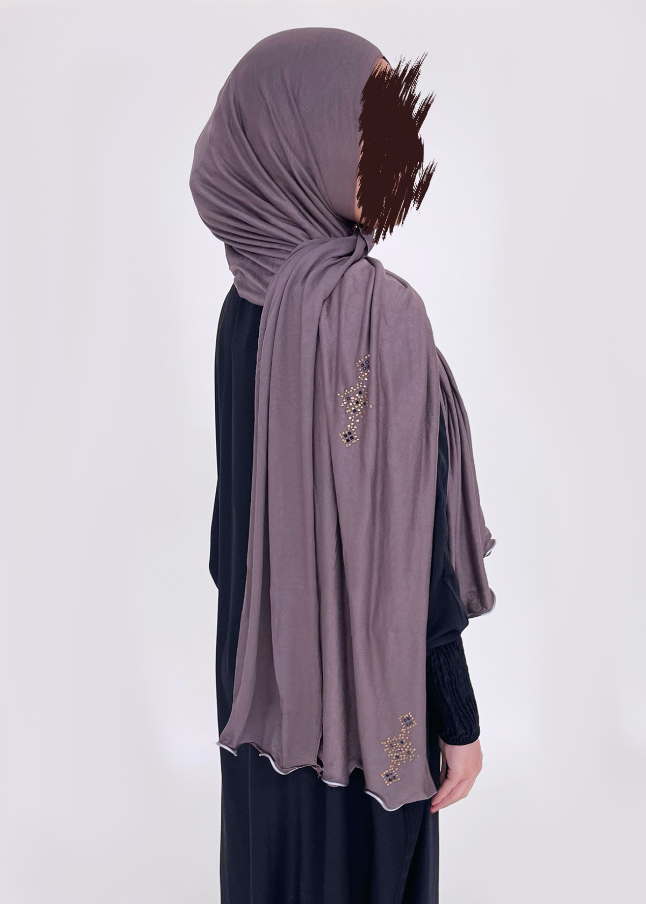 Jersey-Schal Almas Taupe