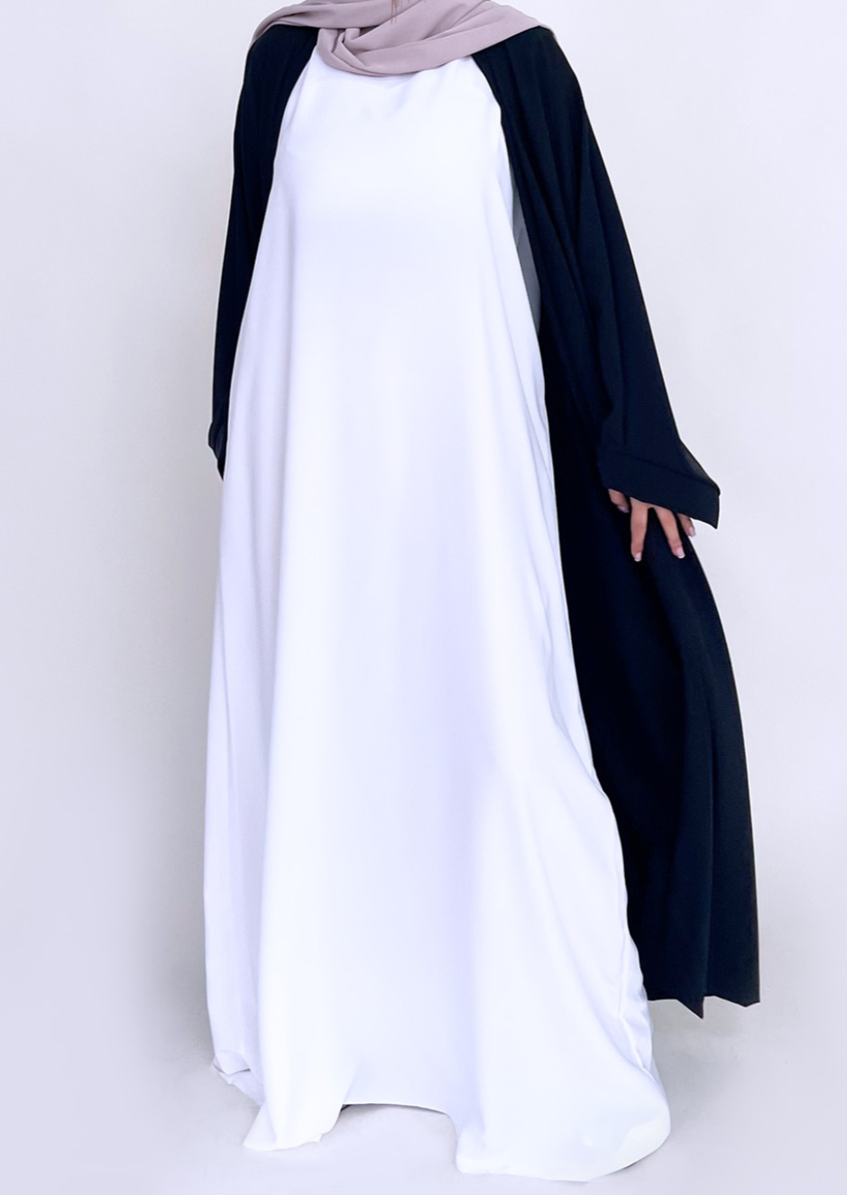 Ärmelloses Unterkleid Adila Weiß