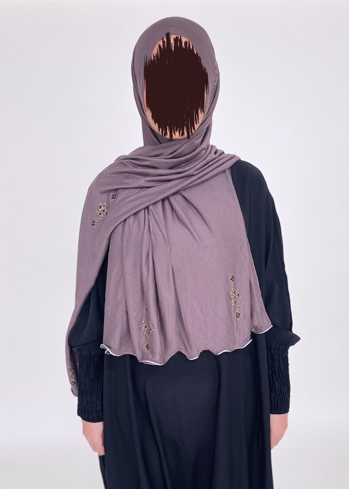 Jersey-Schal Almas Taupe